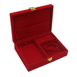 Maxbell Multi-Purpose Red Wedding Velvet Jewelry Display Case for Jewellery Type 1