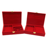 Maxbell Multi-Purpose Red Wedding Velvet Jewelry Display Case for Jewellery Type 1