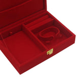 Maxbell Multi-Purpose Red Wedding Velvet Jewelry Display Case for Jewellery Type 1