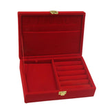 Maxbell Multi-Purpose Red Wedding Velvet Jewelry Display Case for Jewellery Type 2