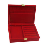 Maxbell Multi-Purpose Red Wedding Velvet Jewelry Display Case for Jewellery Type 2