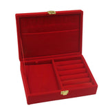 Maxbell Multi-Purpose Red Wedding Velvet Jewelry Display Case for Jewellery Type 2