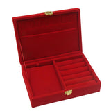 Maxbell Multi-Purpose Red Wedding Velvet Jewelry Display Case for Jewellery Type 2