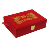 Maxbell Multi-Purpose Red Wedding Velvet Jewelry Display Case for Jewellery Type 2