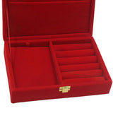 Maxbell Multi-Purpose Red Wedding Velvet Jewelry Display Case for Jewellery Type 2