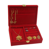Maxbell Multi-Purpose Red Wedding Velvet Jewelry Display Case for Jewellery Type 2