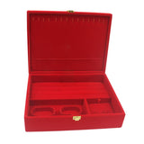 Maxbell Multifunctional Red Luxury Jewelry Display Box Bangle Rings Organizer Holder