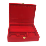 Maxbell Multifunctional Red Luxury Jewelry Display Box Bangle Rings Organizer Holder