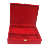 Maxbell Multifunctional Red Luxury Jewelry Display Box Bangle Rings Organizer Holder