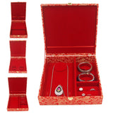 Maxbell Velvet Jewelry Set Box Tray Wedding Necklace Storage Display  25x25x7.5cm