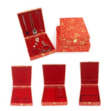 Maxbell Velvet Jewelry Set Box Tray Wedding Necklace Storage Display  25x25x7.5cm