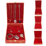 Maxbell Velvet Jewelry Set Box Tray Wedding Necklace Storage Display  25x25x7.5cm