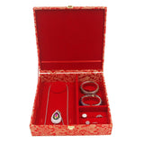 Maxbell Velvet Jewelry Set Box Tray Wedding Necklace Storage Display  25x25x7.5cm