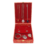 Maxbell Velvet Jewelry Set Box Tray Wedding Necklace Storage Display 26x20x7.5cm