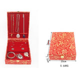 Maxbell Velvet Jewelry Set Box Tray Wedding Necklace Storage Display 26x20x7.5cm