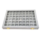 Maxbell Velvet Stackable Jewelry Display Tray Case for Jewellery Earrings Gray