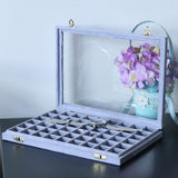 Maxbell Velvet Stackable Jewelry Display Tray Case for Jewellery Earrings Gray