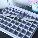 Maxbell Velvet Stackable Jewelry Display Tray Case for Jewellery Earrings Gray