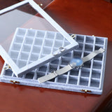 Maxbell Velvet Stackable Jewelry Display Tray Case for Jewellery Earrings Gray