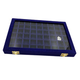 Maxbell Velvet Stackable Jewelry Display Tray Case for Jewellery Earrings Dark Blue