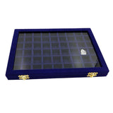 Maxbell Velvet Stackable Jewelry Display Tray Case for Jewellery Earrings Dark Blue