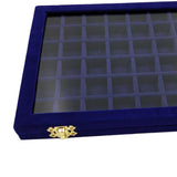 Maxbell Velvet Stackable Jewelry Display Tray Case for Jewellery Earrings Dark Blue