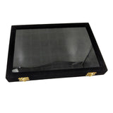 Maxbell Velvet Stackable Jewelry Display Tray Case for Jewellery Earrings Black