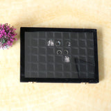 Maxbell Velvet Stackable Jewelry Display Tray Case for Jewellery Earrings Black