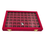 Maxbell Velvet Stackable Jewelry Display Tray Case for Jewellery Earrings Rose Red