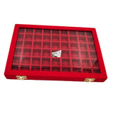 Maxbell Velvet Stackable Jewelry Display Tray Case for Jewellery Earrings Red