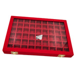 Maxbell Velvet Stackable Jewelry Display Tray Case for Jewellery Earrings Red