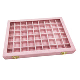 Maxbell Velvet Stackable Jewelry Display Tray Case for Jewellery Earrings Pink