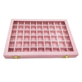 Maxbell Velvet Stackable Jewelry Display Tray Case for Jewellery Earrings Pink