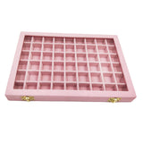 Maxbell Velvet Stackable Jewelry Display Tray Case for Jewellery Earrings Pink