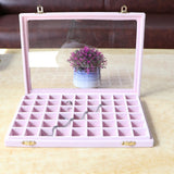 Maxbell Velvet Stackable Jewelry Display Tray Case for Jewellery Earrings Pink