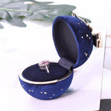 Maxbell Gift Box Ring Jewelry Box Organizer Blue