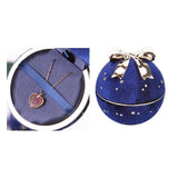 Maxbell Gift Box Necklace Jewelry Box Organizer Blue