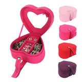 Maxbell Heart Velvet Jewelry Storage Box Ring Pendant Display Storage Case Purple