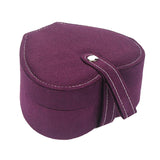 Maxbell Heart Velvet Jewelry Storage Box Ring Pendant Display Storage Case Purple