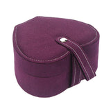 Maxbell Heart Velvet Jewelry Storage Box Ring Pendant Display Storage Case Purple