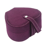 Maxbell Heart Velvet Jewelry Storage Box Ring Pendant Display Storage Case Purple