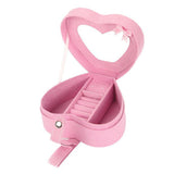 Maxbell Heart Velvet Jewelry Storage Box Ring Pendant Display Storage Case Pink