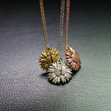 Maxbell Open Locket Necklace Engraved You Are My Sunshine Sunflower Golden