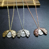 Maxbell Open Locket Necklace Engraved You Are My Sunshine Sunflower Rose Gold