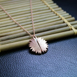 Maxbell Open Locket Necklace Engraved You Are My Sunshine Sunflower Rose Gold