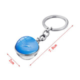 Maxbell Metal Gem Cabochon Keychain Split Rings Fashion Keyring Key Chain Decors C