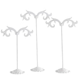 Maxbell 3x Iron T Bar Earring Necklace Jewelry Display Stand Rack White-Wave