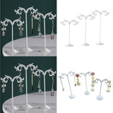 Maxbell 3x Iron T Bar Earring Necklace Jewelry Display Stand Rack White-Wave