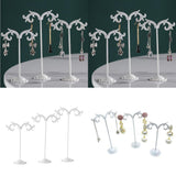 Maxbell 3x Iron T Bar Earring Necklace Jewelry Display Stand Rack White-Wave