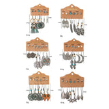 Maxbell 6 Pairs Fashion Earrings Women Boho Dangle Drop Earring Cute Moon Star C
